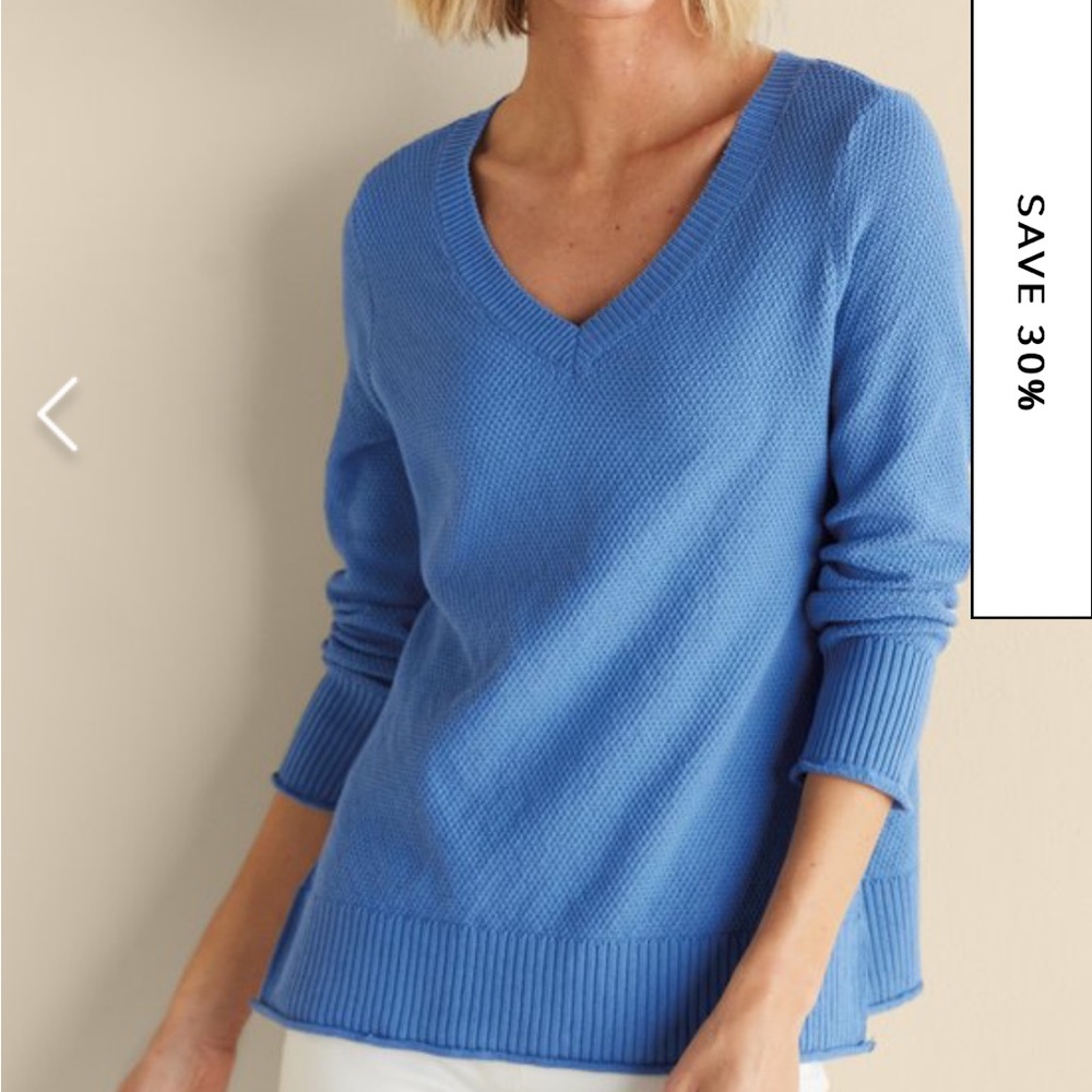 NWT Soft Surroundings - Marin Back Button Sweater
